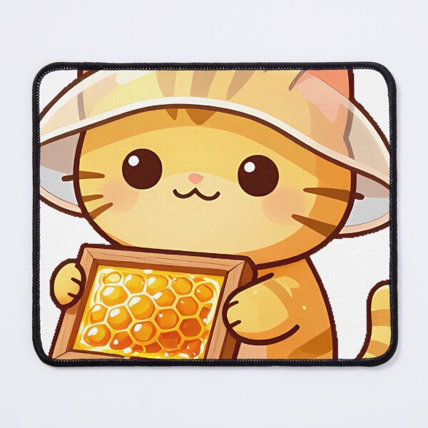 Item preview, Beekeeper Cat with Honeycomb designed and sold by pumsquare.