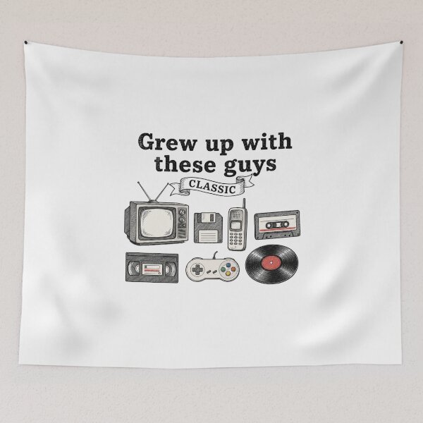 Item preview, Grew Up With These Guys Retro Technology Nostalgia designed and sold by PixelBlob.
