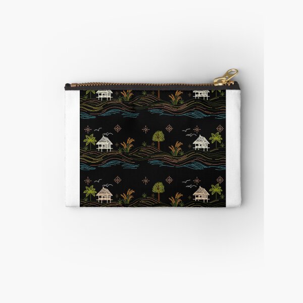 Item preview, Rice Field and Farm Hut, Rutal Landscape Inspired by Traditional Isan Folk Art Classic T-Shirt designed and sold by Lannanun.