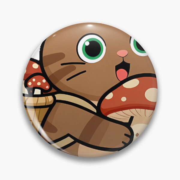 Item preview, Forager Cat with Mushroom Basket designed and sold by pumsquare.