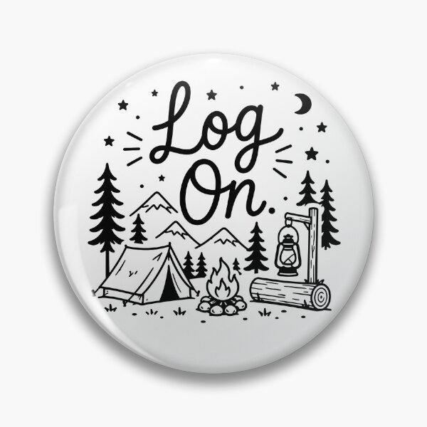 Item preview, Log On Campfire Anti-Tech Camping Vacation designed and sold by gunaone-design.