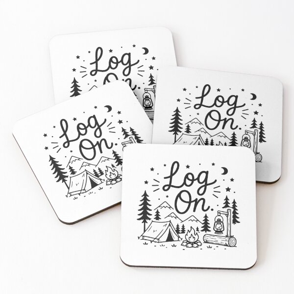Item preview, Log On Campfire Anti-Tech Camping Vacation designed and sold by gunaone-design.
