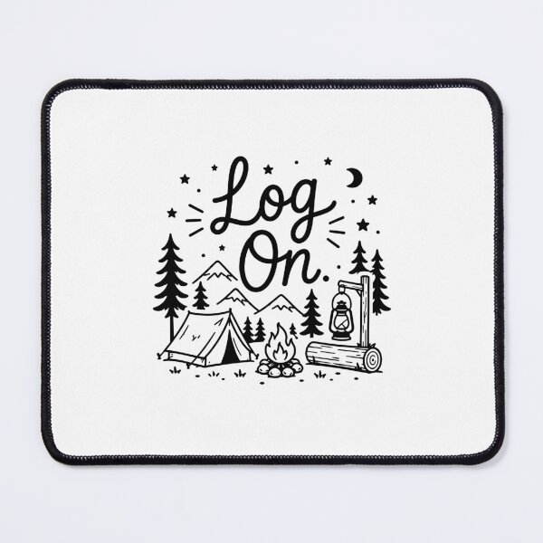 Item preview, Log On Campfire Anti-Tech Camping Vacation designed and sold by gunaone-design.