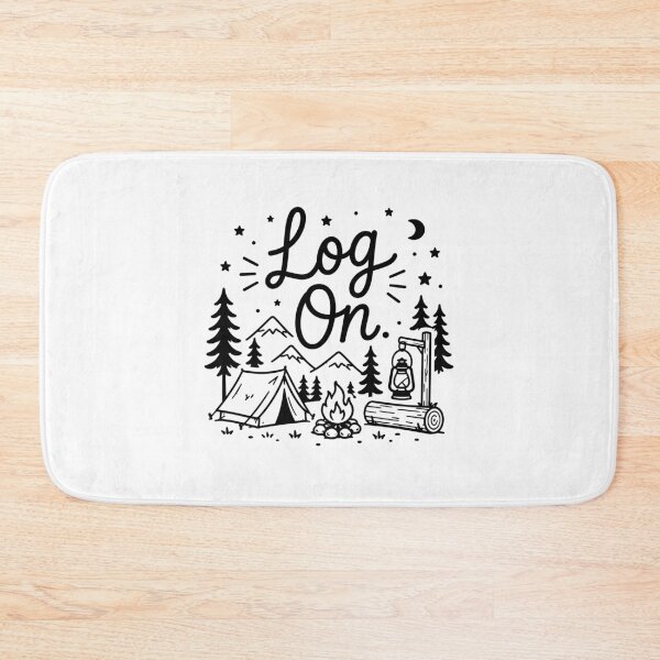 Item preview, Log On Campfire Anti-Tech Camping Vacation designed and sold by gunaone-design.