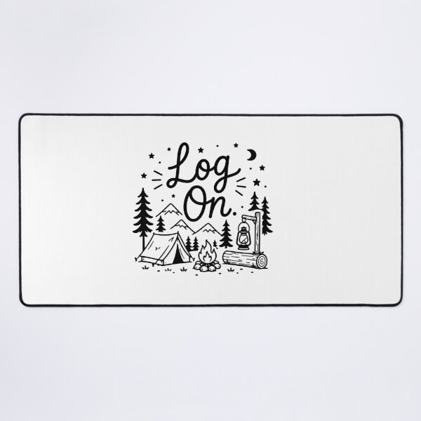 Item preview, Log On Campfire Anti-Tech Camping Vacation designed and sold by gunaone-design.