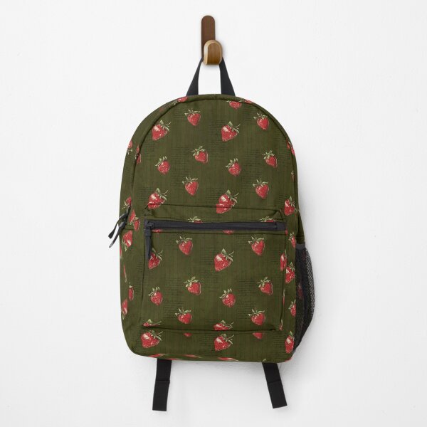 Item preview, Vintage Strawberry Green Background Pattern designed and sold by LouieVanille.