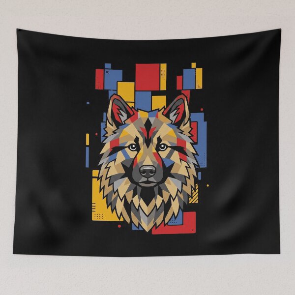 Item preview, Funny Eurasier Colorful Blocks Geometric Art Mom Dad Kids designed and sold by FurryHavenPH.
