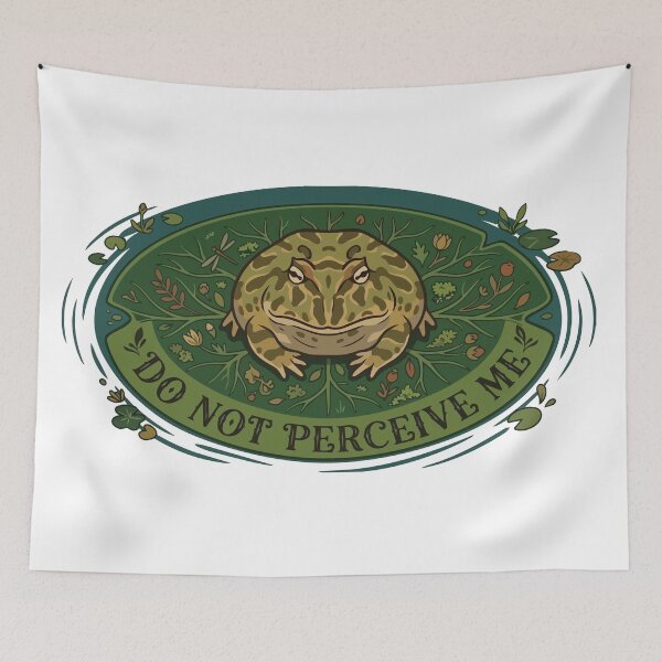 Item preview, Do Not Perceive Me Grumpy Pacman Frog Botanical Art designed and sold by Arc2020.