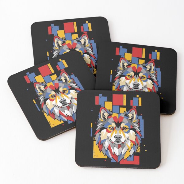 Item preview, Funny Finnish Lapphund Colorful Blocks Geometric Art Mom Dad Kids designed and sold by FurryHavenPH.