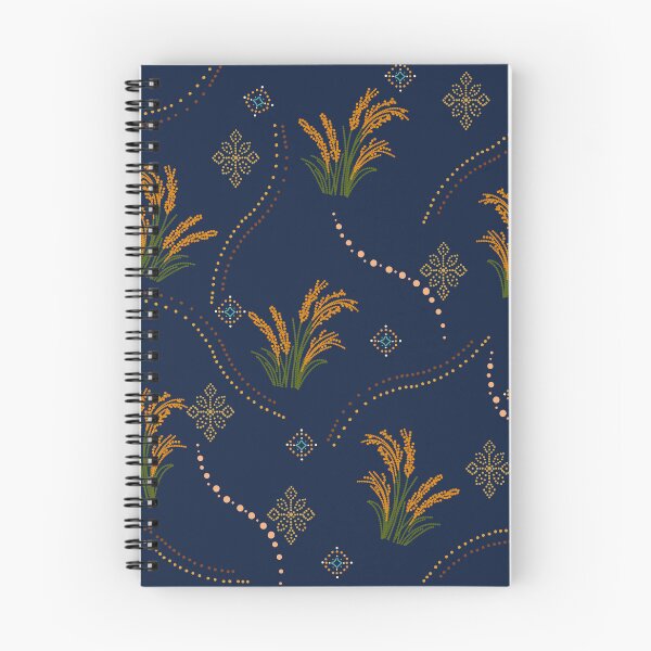 Item preview, Rice Plant Seamless Pattern with Golden Rice Ears, Asian Botanical Folk Textile  designed and sold by Lannanun.
