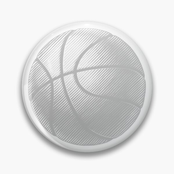 Item preview, Silver Basketball Line Art Illustration designed and sold by pattern-archive.