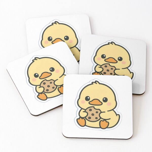 Item preview, Cute Baby Duck Eating Chocolate Chip Cookie Cartoon designed and sold by Jo Graphics.