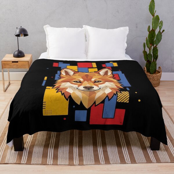 Item preview, Funny Finnish Spitz Colorful Blocks Geometric Art Mom Dad Kids designed and sold by FurryHavenPH.