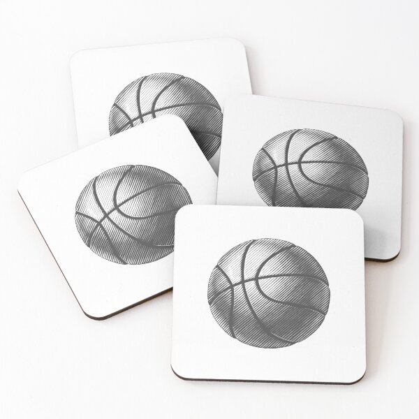 Item preview, Dark Gray Basketball Line Art Illustration designed and sold by pattern-archive.