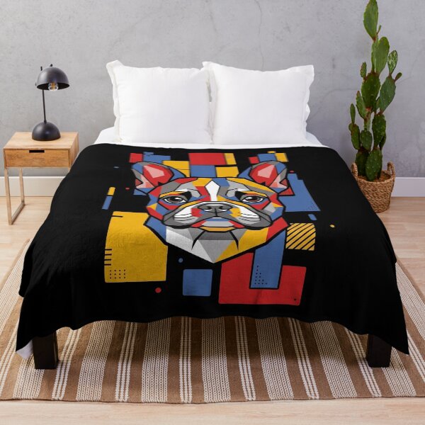 Item preview, Funny French Bulldog Colorful Blocks Geometric Art Mom Dad Kids designed and sold by FurryHavenPH.