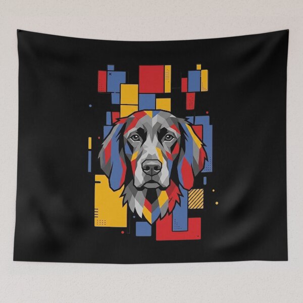 Item preview, Funny German Longhaired Pointer Colorful Blocks Geometric Art Mom Dad Kids designed and sold by FurryHavenPH.