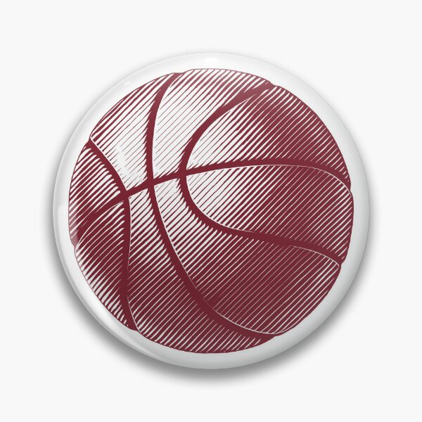 Item preview, Burgundy Basketball Line Art Illustration designed and sold by pattern-archive.