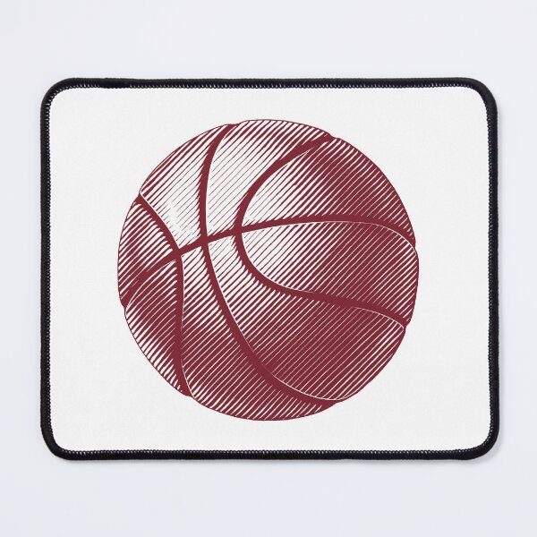 Item preview, Burgundy Basketball Line Art Illustration designed and sold by pattern-archive.