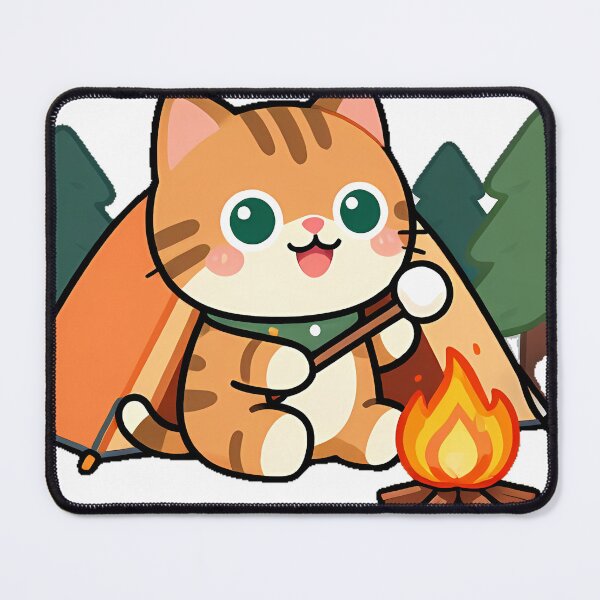 Item preview, Camping Cat with Tent designed and sold by pumsquare.