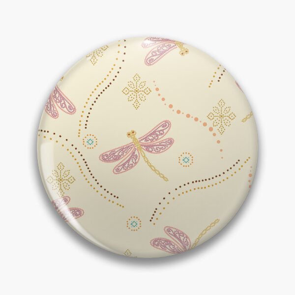Item preview, Dragonfly Seamless Pattern with Delicate Folk Ornament, Nature Inspired Textile designed and sold by Lannanun.