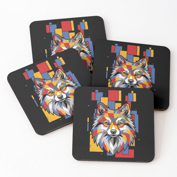 Item preview, Funny German Spitz Colorful Blocks Geometric Art Mom Dad Kids designed and sold by FurryHavenPH.