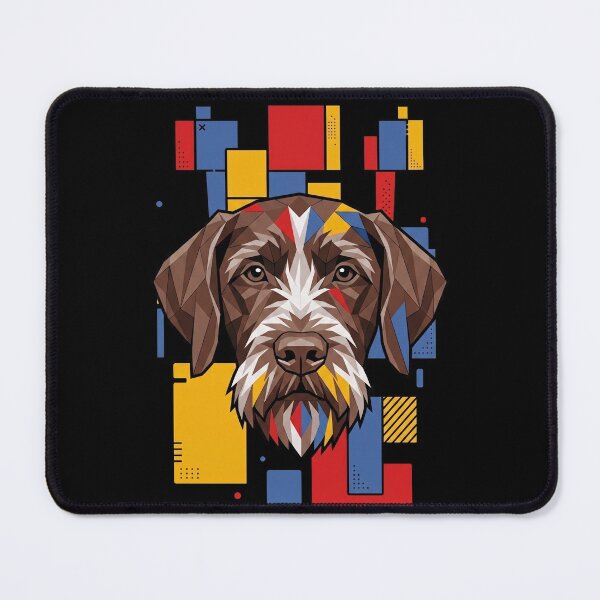 Item preview, Funny German Wirehaired Pointer Colorful Blocks Geometric Art Mom Dad Kids designed and sold by FurryHavenPH.