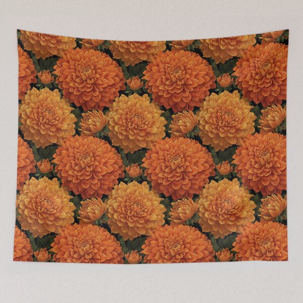 Item preview, Wild Dahlias Texture - Flower Floral Pattern  - One Year Anniversary Gifts designed and sold by RoyalStarsPatts.