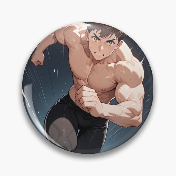 Item preview, Manga - Muscular Shonen Hero, Athlete in Dynamic Action designed and sold by AnimeShin.