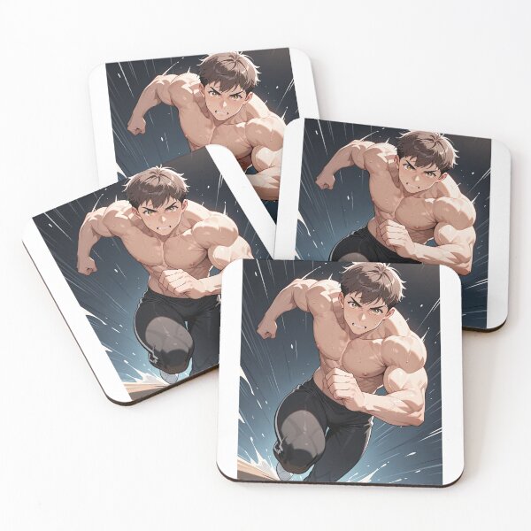 Item preview, Manga - Muscular Shonen Hero, Athlete in Dynamic Action designed and sold by AnimeShin.