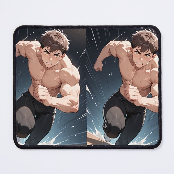 Item preview, Manga - Muscular Shonen Hero, Athlete in Dynamic Action designed and sold by AnimeShin.