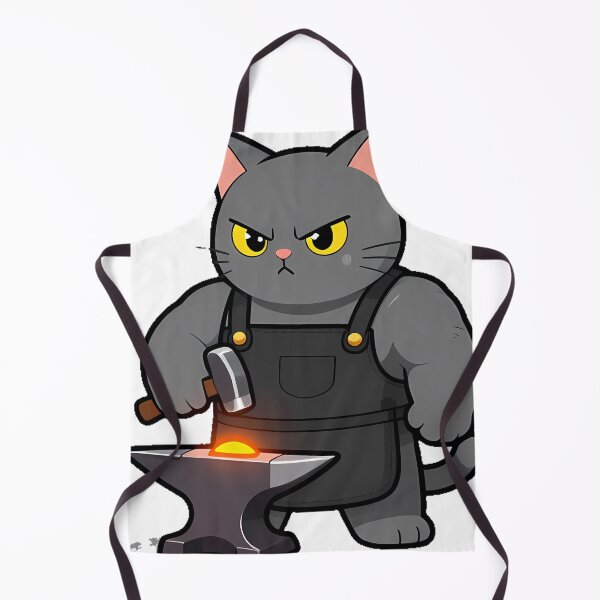 Item preview, Blacksmith Cat with Anvil designed and sold by pumsquare.