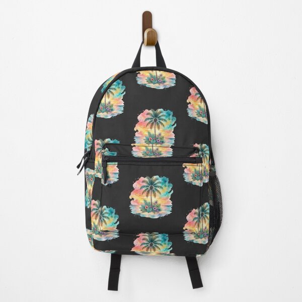 Item preview, Watercolour Tropical Palm Tree Island Beach Sunset designed and sold by PACS0011.