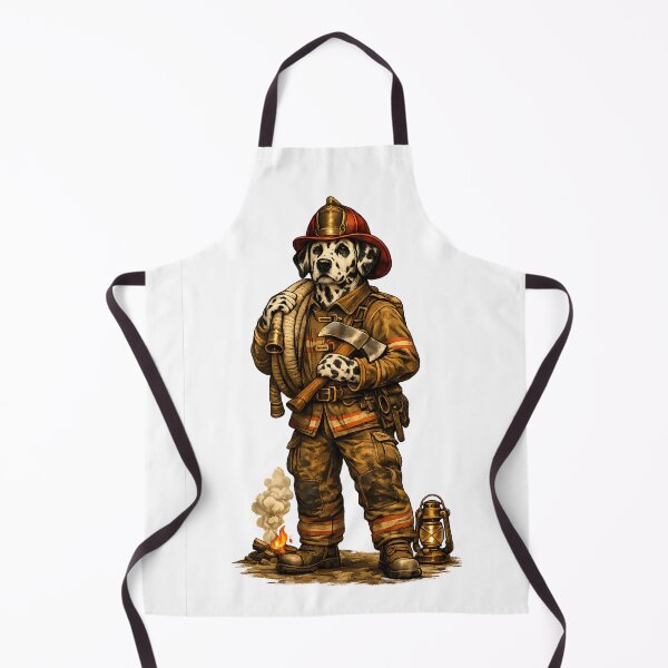 Item preview, Vintage Dalmatian firefighter designed and sold by Daily Quirk.