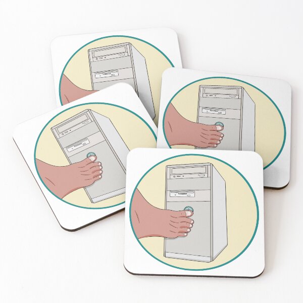 Item preview, Retro 90s PC Power Button Toe Press Funny Tech Nostalgia designed and sold by shopdiego.