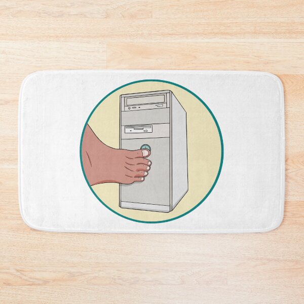 Item preview, Retro 90s PC Power Button Toe Press Funny Tech Nostalgia designed and sold by shopdiego.