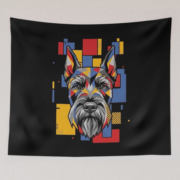 Item preview, Funny Giant Schnauzer Colorful Blocks Geometric Art Mom Dad Kids designed and sold by FurryHavenPH.