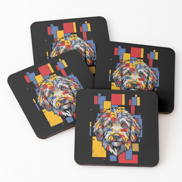 Item preview, Funny Goldendoodle Colorful Blocks Geometric Art Mom Dad Kids designed and sold by FurryHavenPH.
