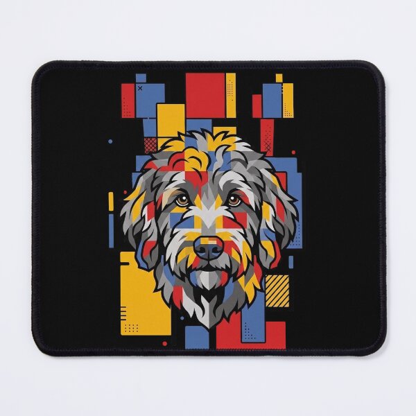 Item preview, Funny Goldendoodle Colorful Blocks Geometric Art Mom Dad Kids designed and sold by FurryHavenPH.