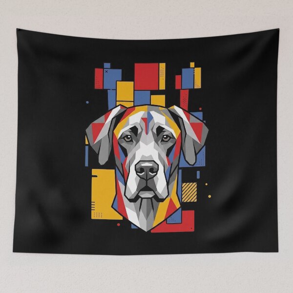 Item preview, Funny Great Dane Colorful Blocks Geometric Art Mom Dad Kids designed and sold by FurryHavenPH.