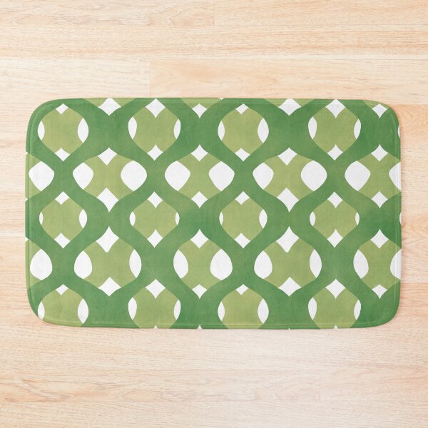 Item preview, Texas Drummond Phlox Garden Green Watercolor Ogee Trellis Pattern designed and sold by CaroStudioTX.