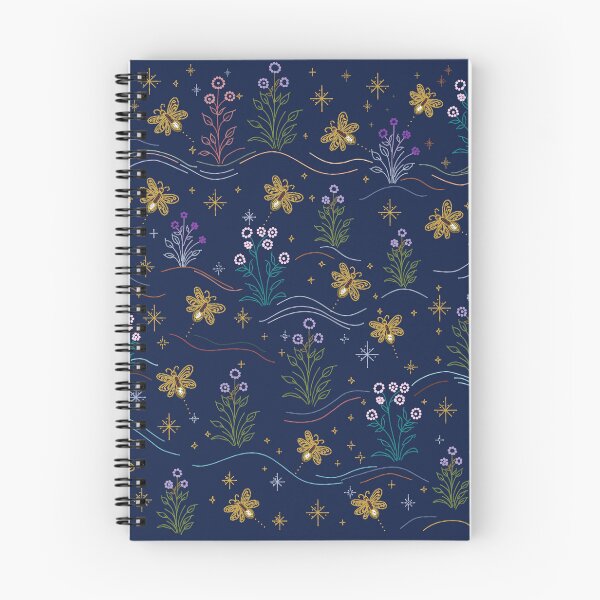 Item preview, Firefly Seamless Pattern with Delicate Folk Ornament, Nature Inspired Textile designed and sold by Lannanun.