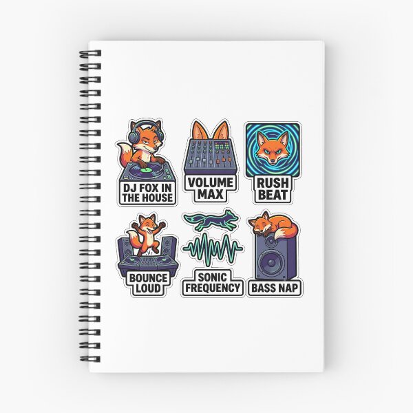 Item preview, Vintage Fox DJ Turntable Sticker Pack - Retro 90s Techno Beats Puns designed and sold by SimpleP.