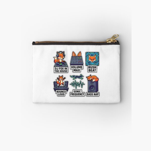 Item preview, Vintage Fox DJ Turntable Sticker Pack - Retro 90s Techno Beats Puns designed and sold by SimpleP.