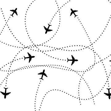 Artwork thumbnail, Airplane Flight Routes by Gradient Concept