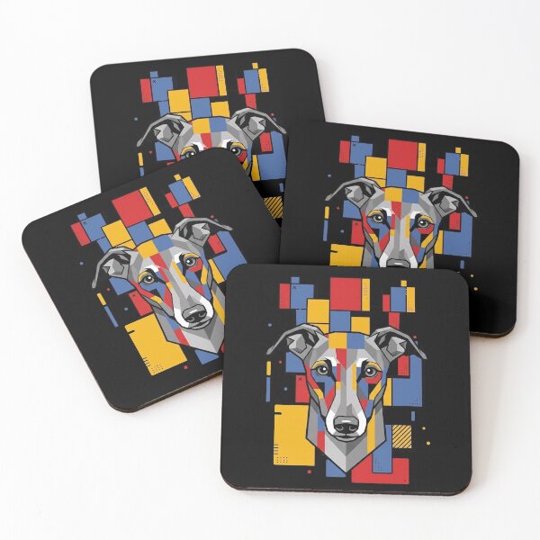 Item preview, Funny Greyhound Colorful Blocks Geometric Art Mom Dad Kids designed and sold by FurryHavenPH.