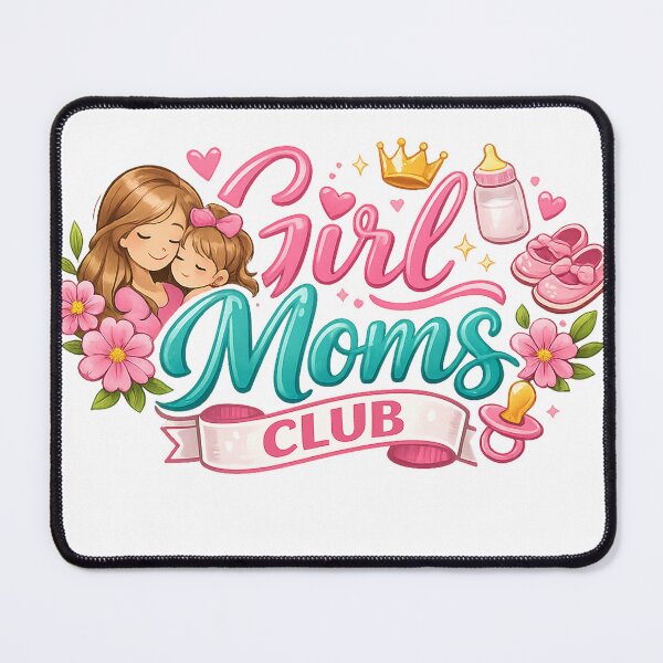 Item preview, Girl Moms Club Retro Groovy Typography T-Shirt Design | 70s Vintage Mom SVG Style designed and sold by CreativeNest Prints.