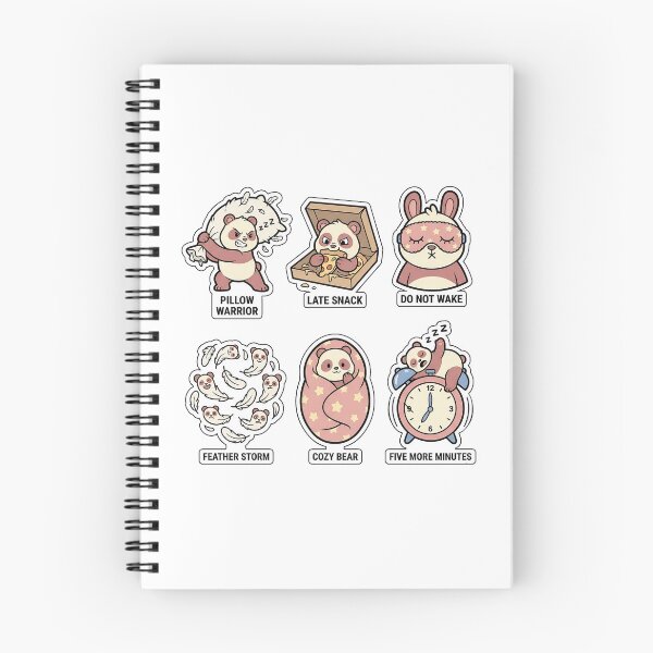 Item preview, Retro Panda Pajama Sticker Pack - Vintage 90s Sleepover Party Puns designed and sold by SimpleP.