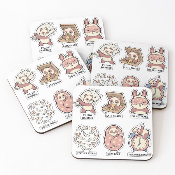 Item preview, Retro Panda Pajama Sticker Pack - Vintage 90s Sleepover Party Puns designed and sold by SimpleP.