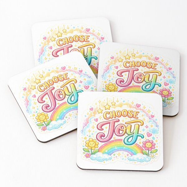 Item preview, Choose Joy – Colorful Rainbow Inspirational Quote Design designed and sold by SP319.