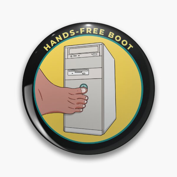 Item preview, Hands Free Boot Vintage Computer Tower Funny Gamer IT Humor designed and sold by shopdiego.